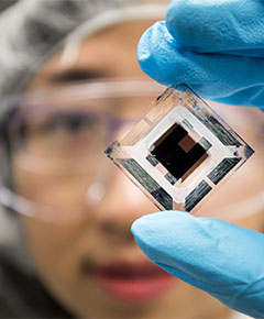 U-M researchers have demonstrated organic solar cells that can achieve 8 percent efficiency.