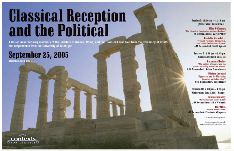 Classical Reception and the Political Poster
