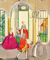 Drawing from a production of the opera