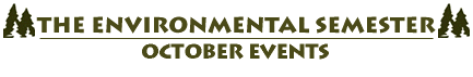 Environmental Semester October Events