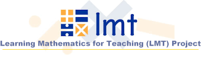 Learning Mathematics for Teaching Project
