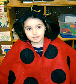 Child dressed as ladybug