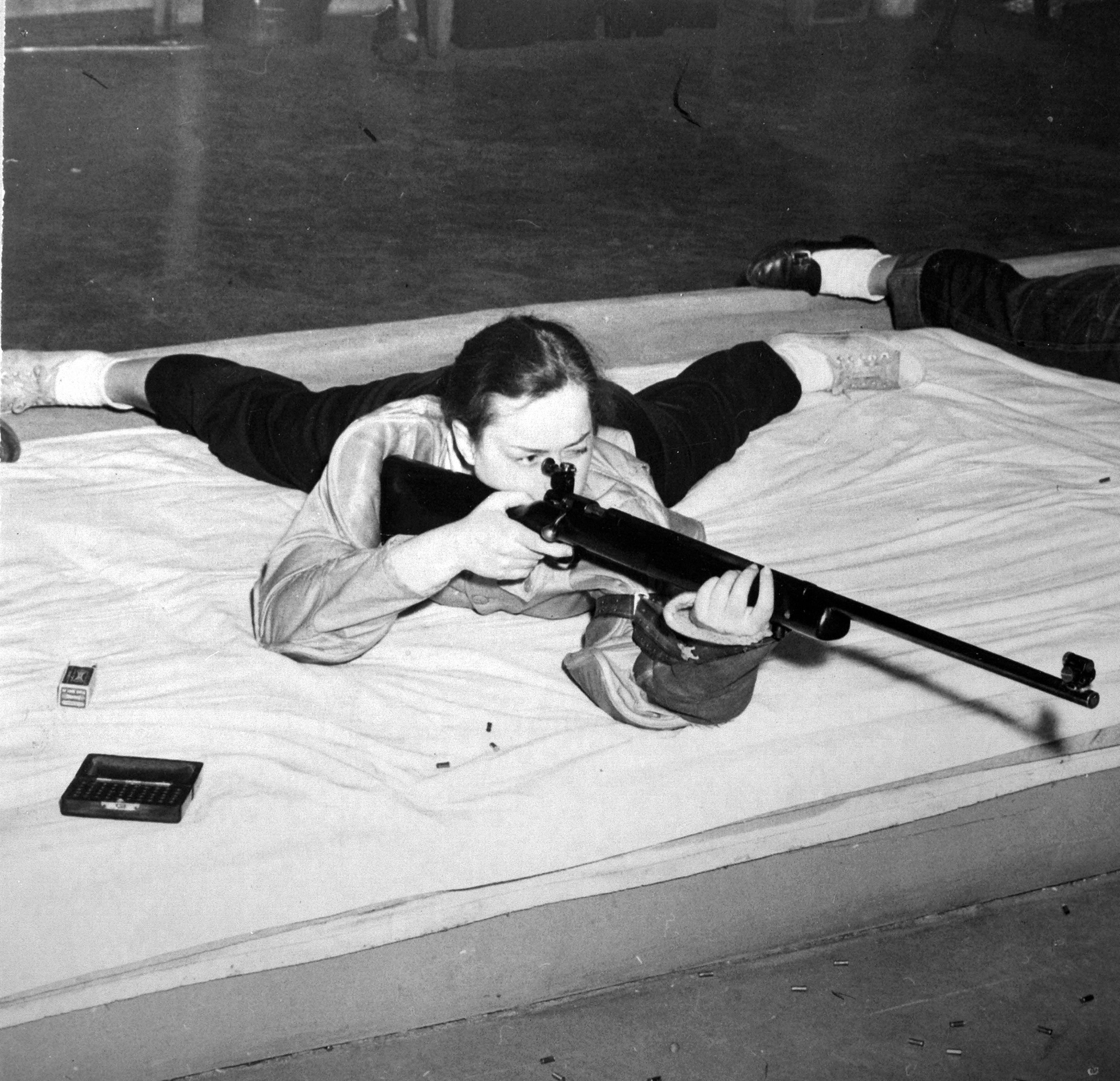 Rifle practice, circa 1950