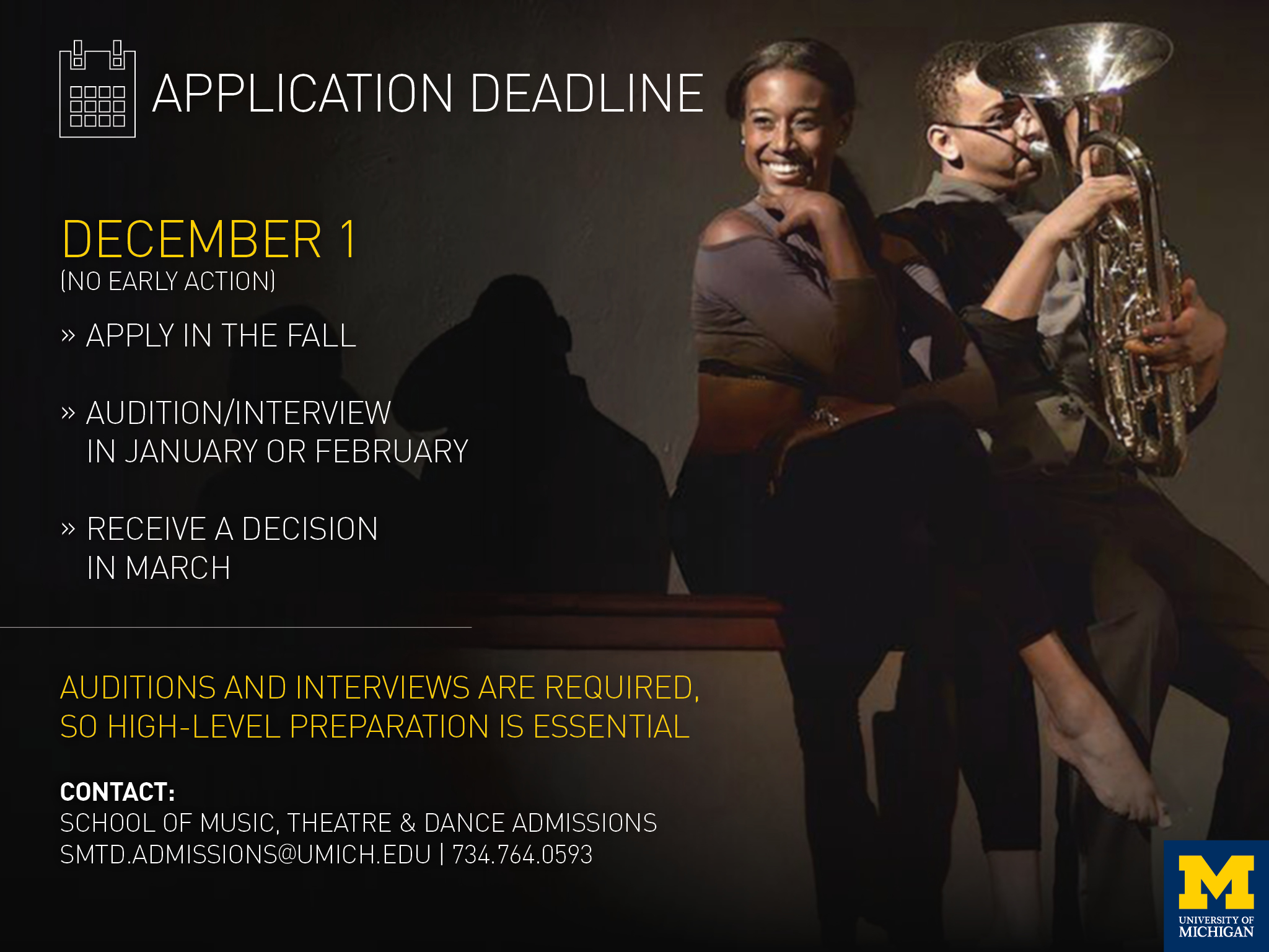 Information about School of Music, Theatre & Dance