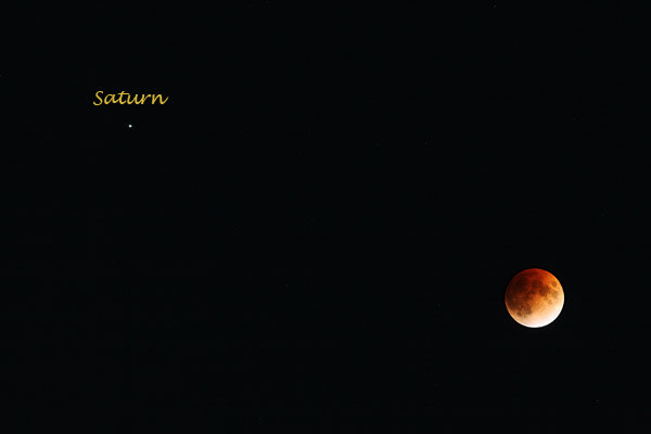 Lunar Eclipse and Saturn